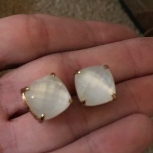 Kate Spade gold plated moonstone earrings